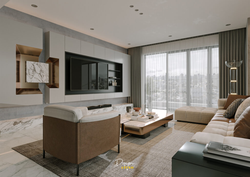 thiết kế nội thất sky villa alnata plus 242m2